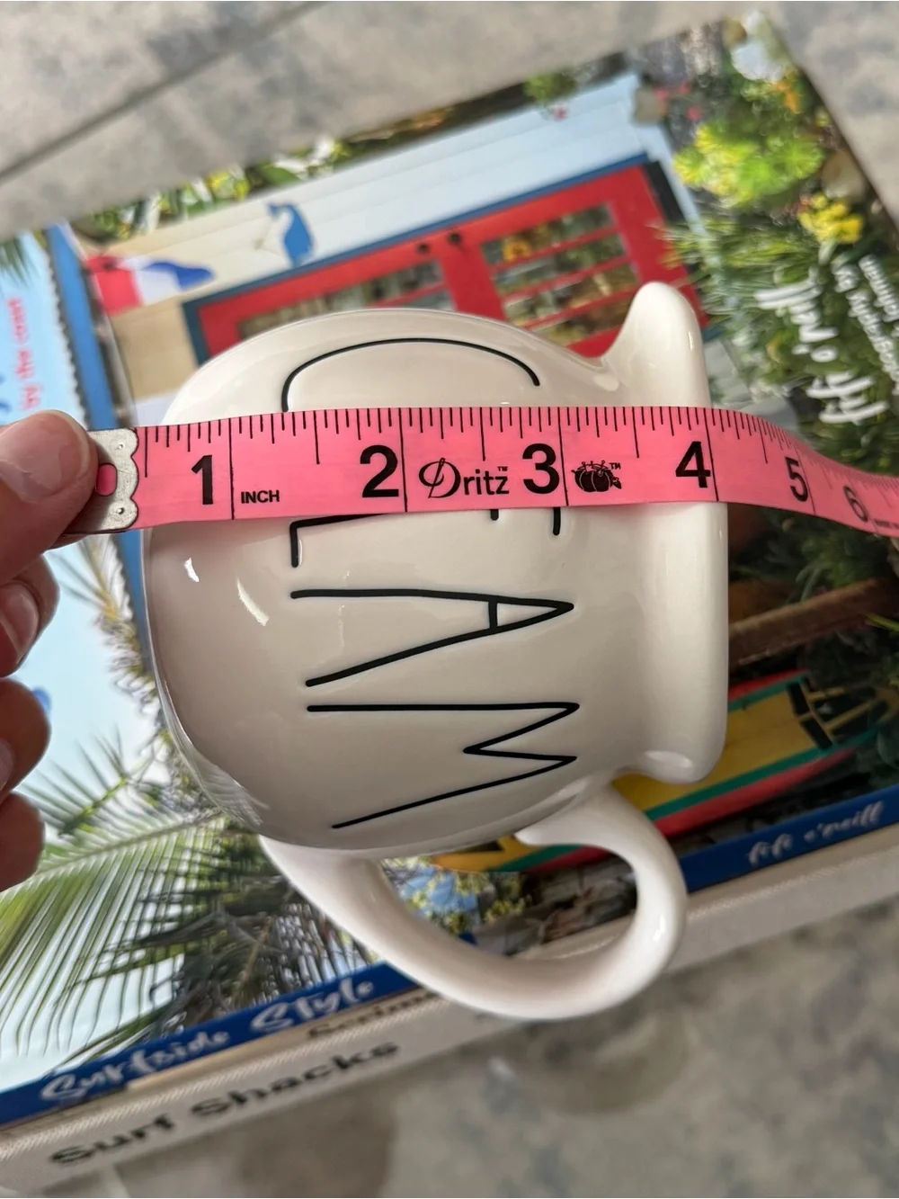 Rae Dunn White Ceramic Pitcher with Black 'CREAM' Lettering